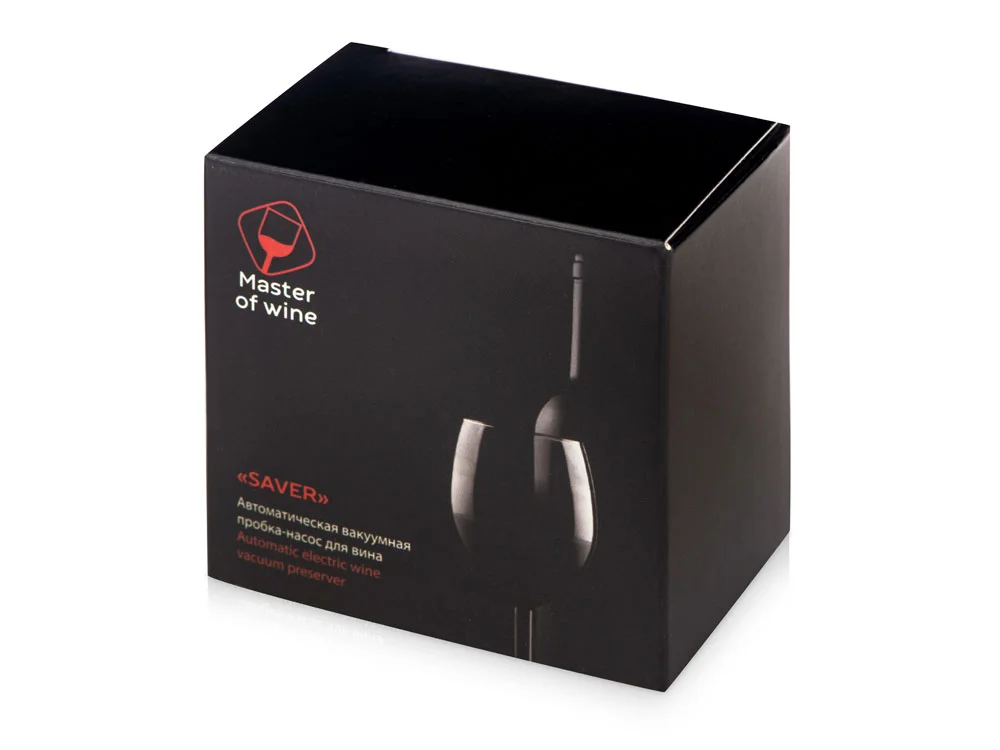 Автоматическая вакуумная пробка- насос для вина Saver черный - фото 8