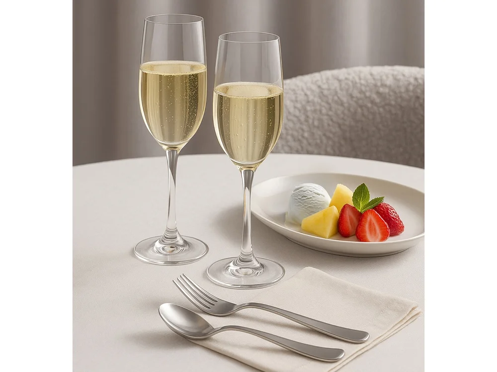 Бокал для шампанского Flute прозрачный 180 мл - фото 5