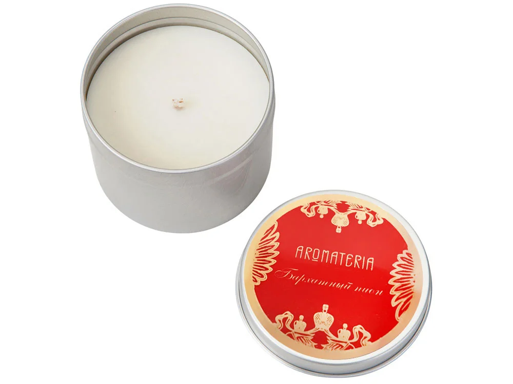 Набор: платок Кремль – Москва и свеча Бархатный пион красный - фото 6