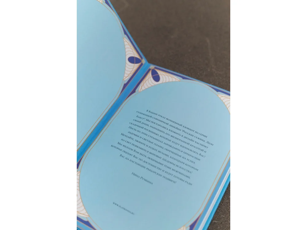 Блокнот Русские сезоны Леон Бакст голубой - фото 3