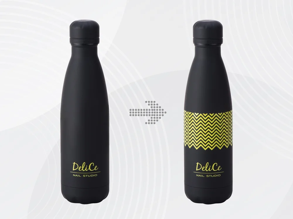 Вакуумная термобутылка Vacuum bottle C1 soft touch с УФ-печатью - фото 1