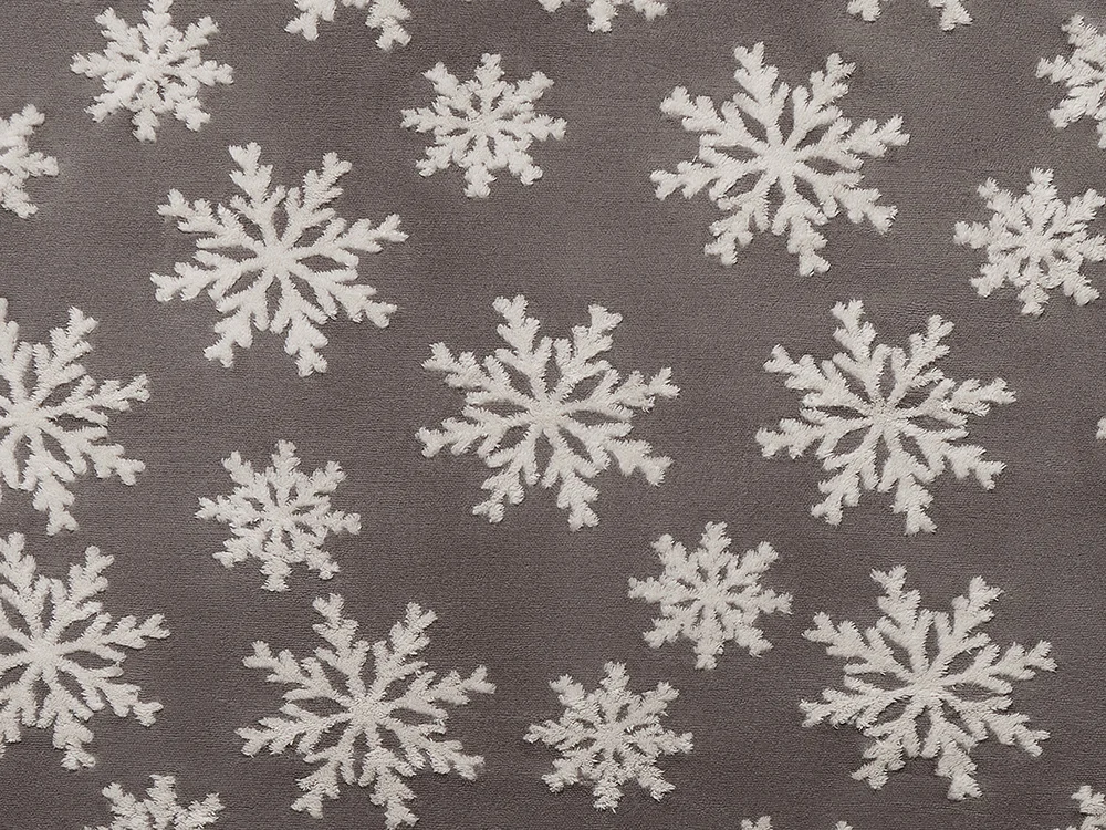 Плед Snowflake новогодний с капюшоном серый - фото 7