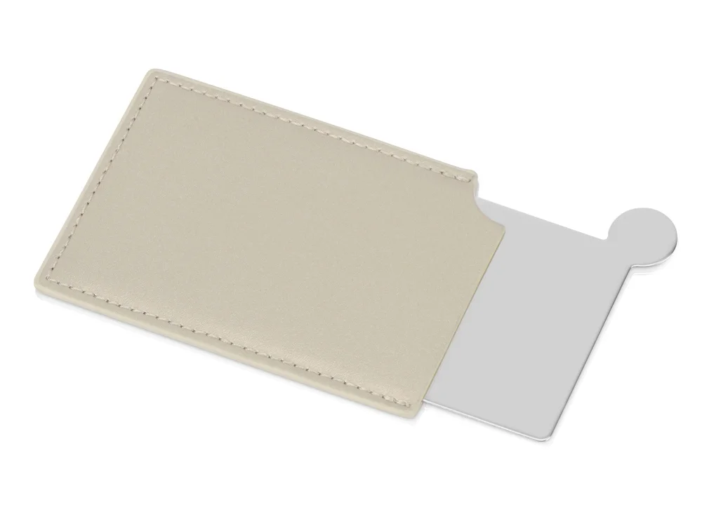 Зеркало в чехле Style серебристый бежевый - фото 2