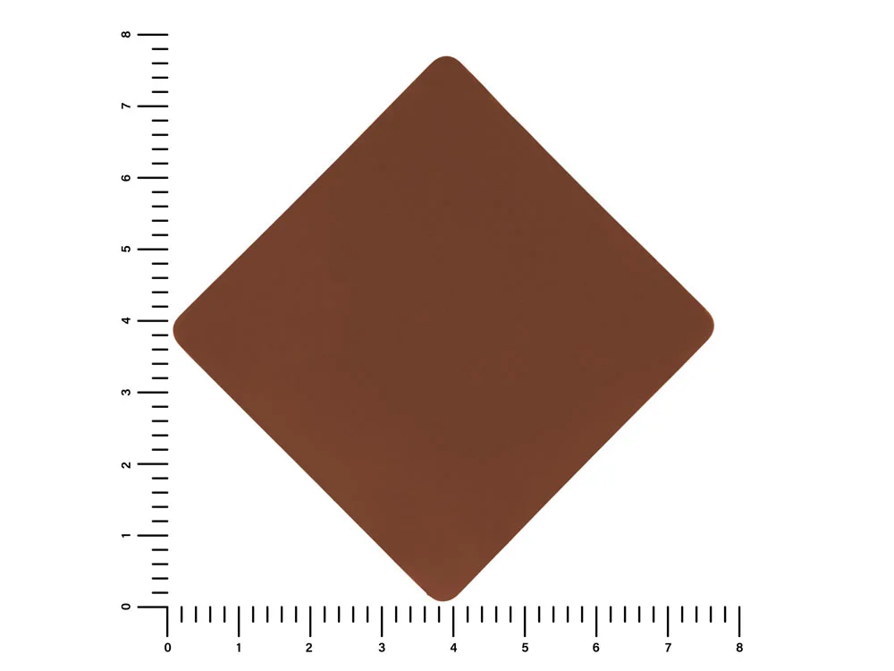 Патч Ромб soft-touch коричневый - фото 2