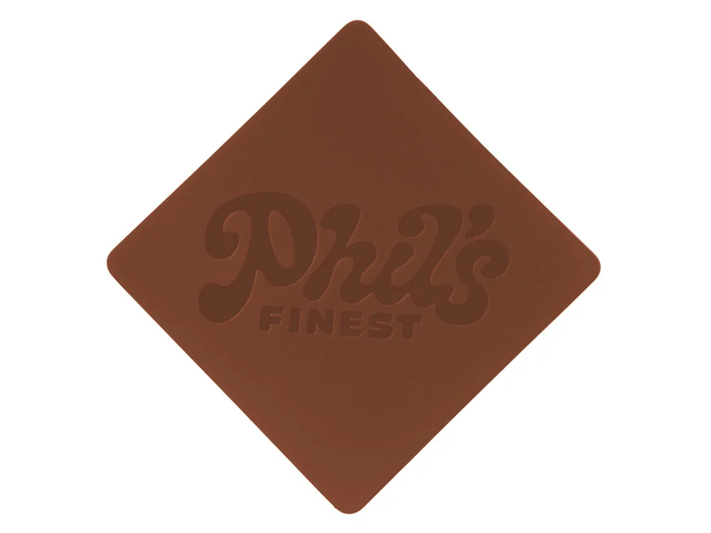 Патч Ромб soft-touch коричневый - фото 3