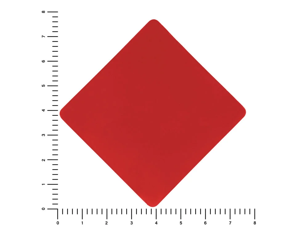 Патч Ромб soft-touch красный - фото 2