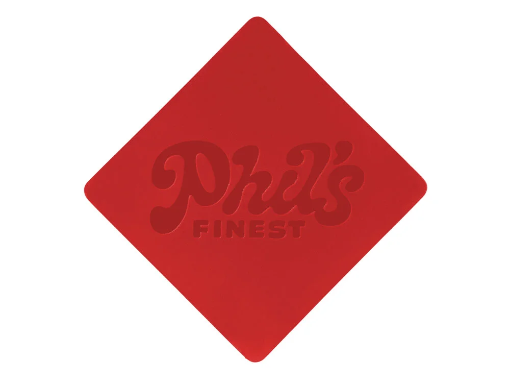 Патч Ромб soft-touch красный - фото 3