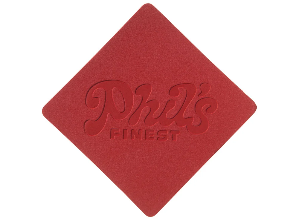 Патч Ромб nubuk красный - фото 3