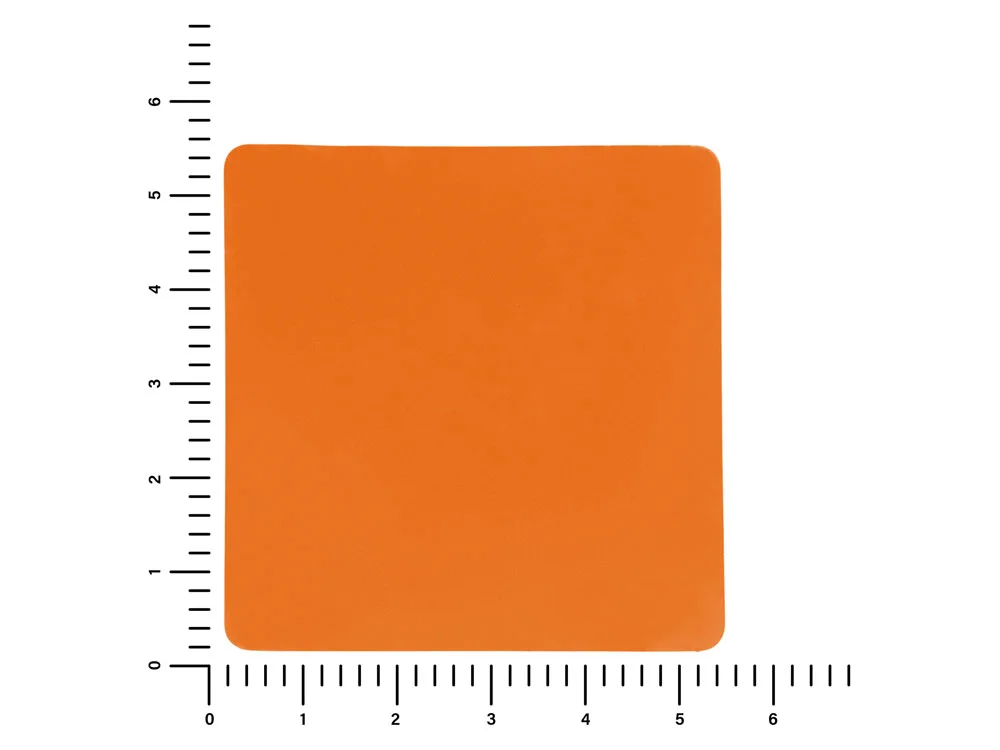 Патч Квадрат soft-touch оранжевый - фото 2