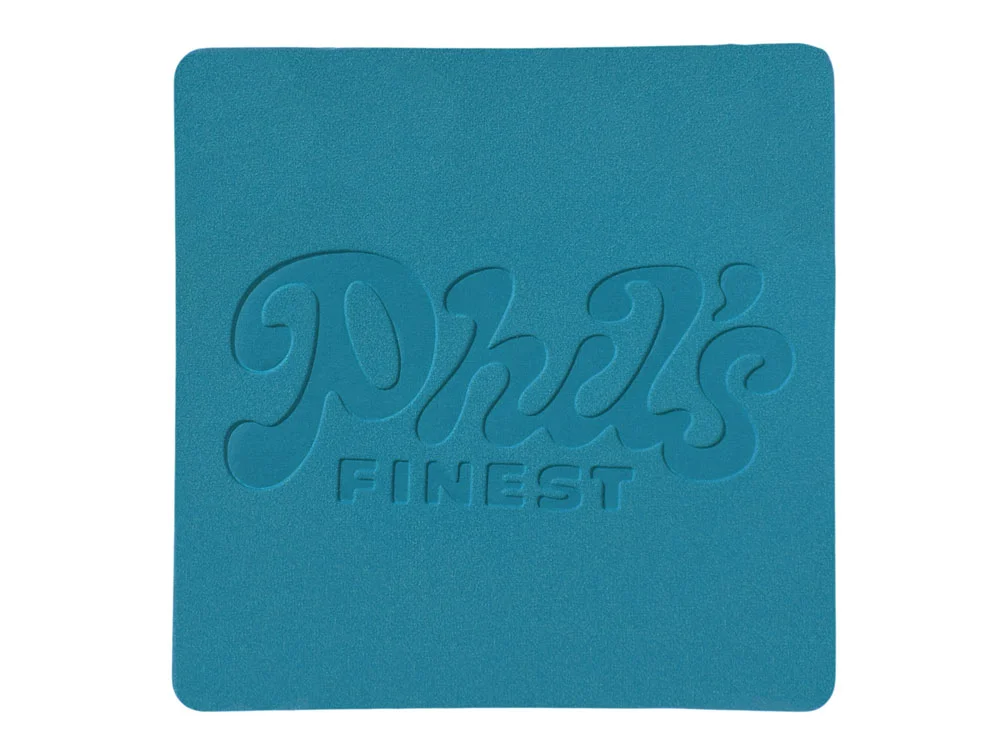 Патч Квадрат nubuk голубой - фото 3