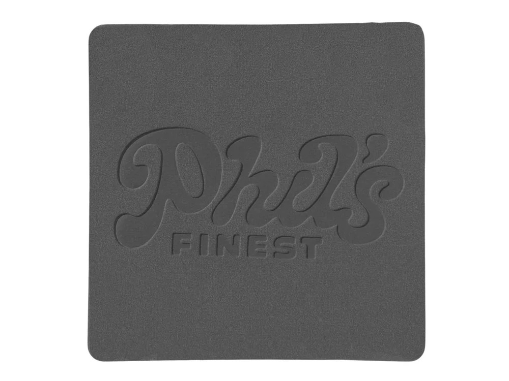 Патч Квадрат nubuk серый - фото 3