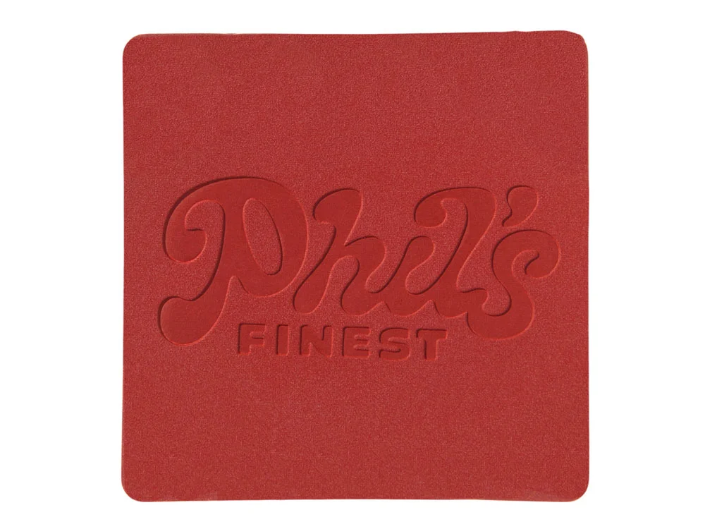 Патч «Квадрат», nubuk, красный - фото 3