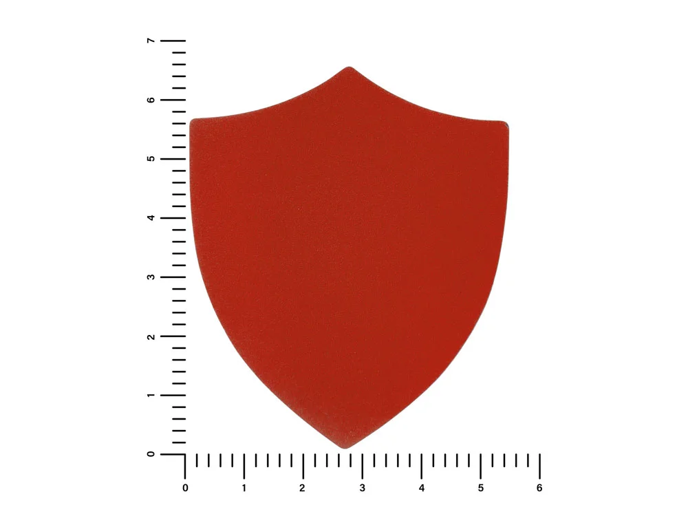 Патч Щит nubuk красный - фото 2