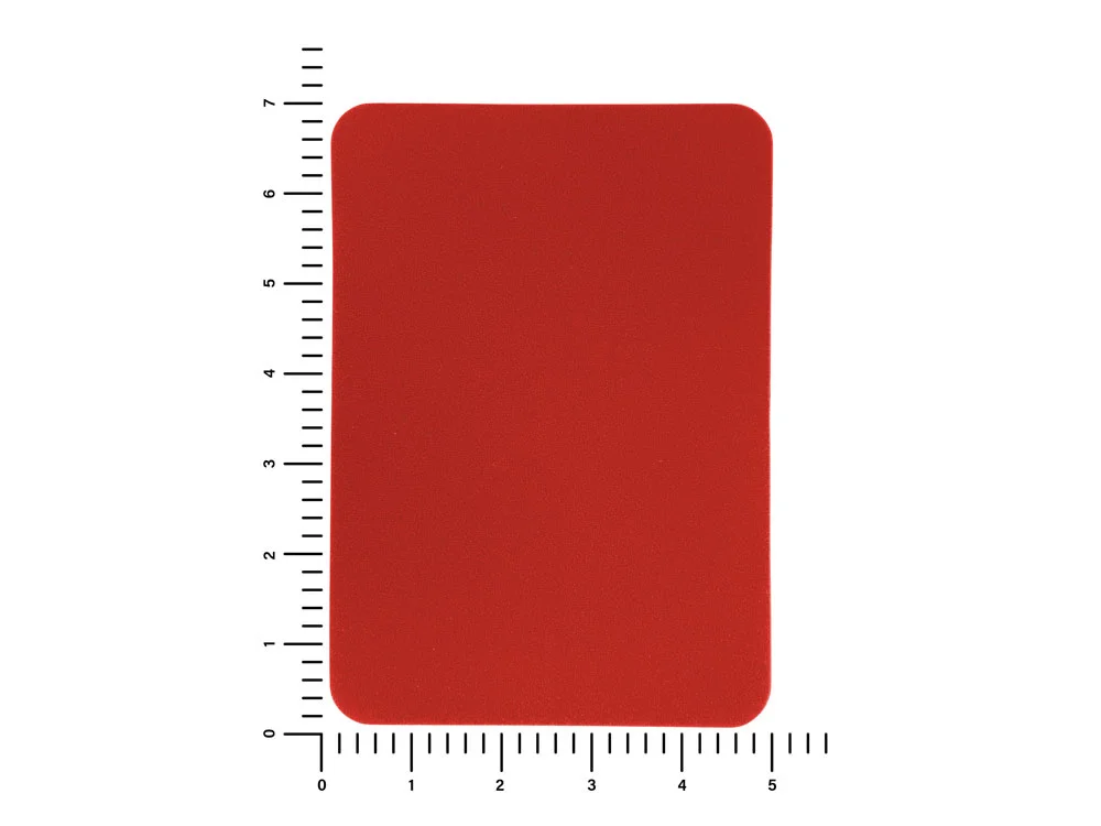 Патч Прямоугольный nubuk красный - фото 3