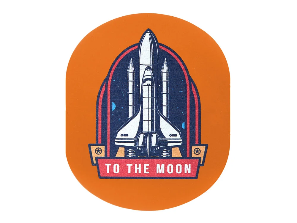 Патч «Овал», soft-touch, оранжевый - фото 4