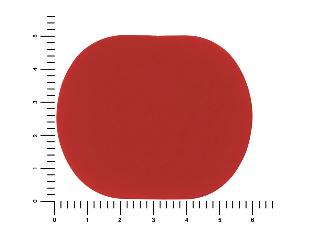 Патч Овал soft-touch красный - фото 2