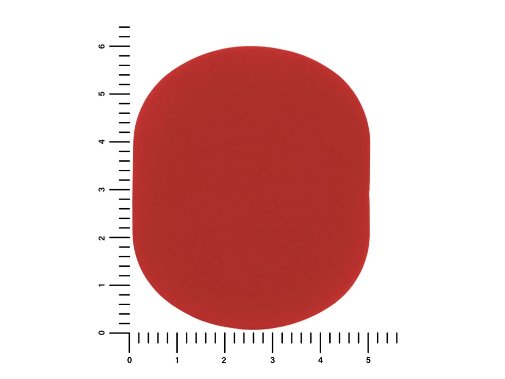 Патч Овал soft-touch красный - фото 3