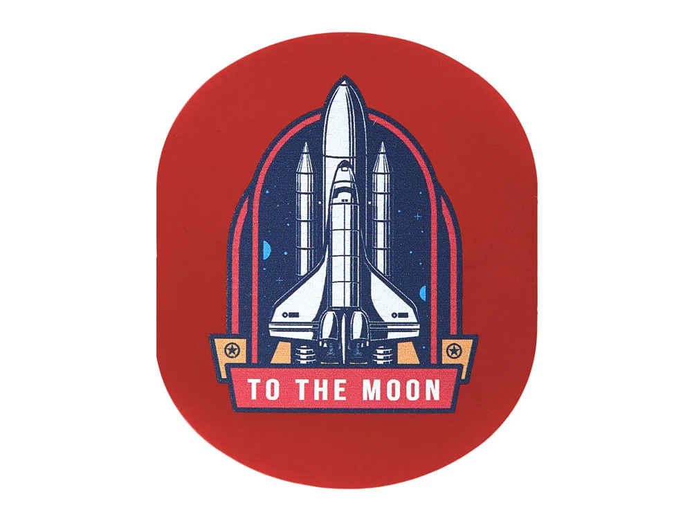 Патч Овал soft-touch красный - фото 4