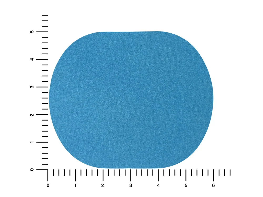 Патч Овал nubuk голубой - фото 2