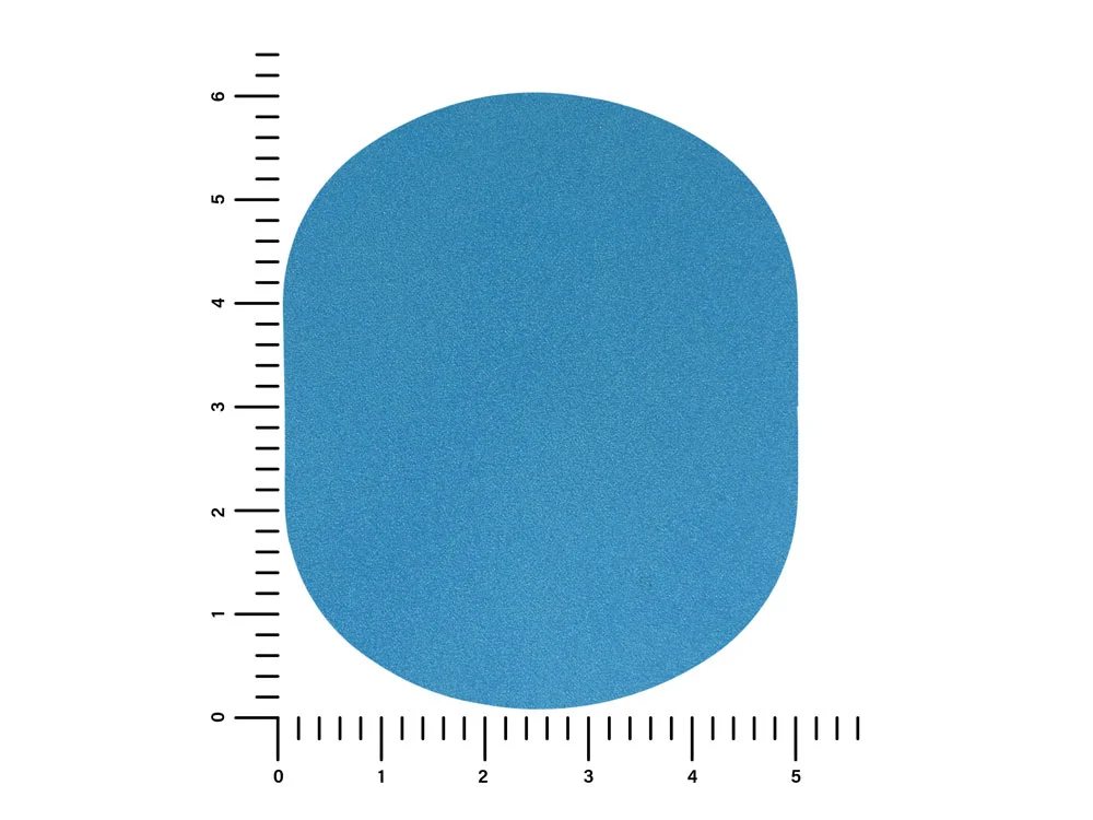 Патч Овал nubuk голубой - фото 3