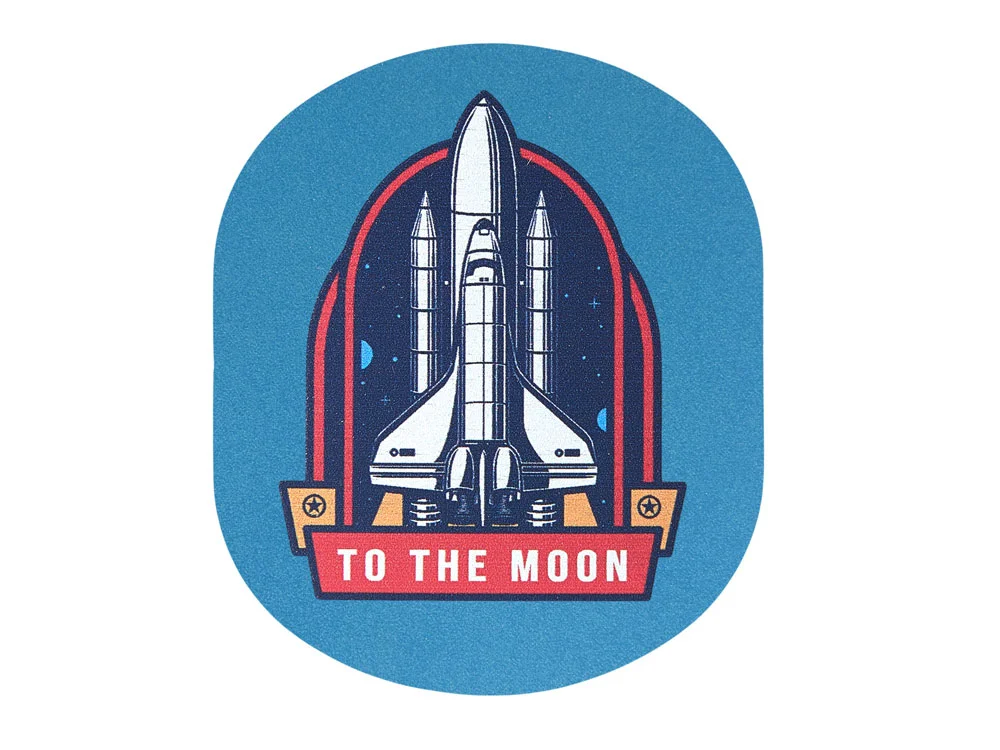 Патч Овал nubuk голубой - фото 4