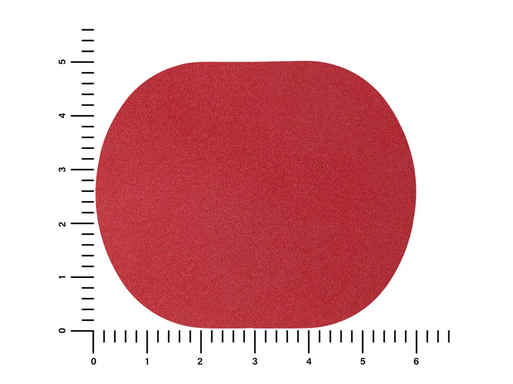 Патч Овал nubuk красный - фото 2