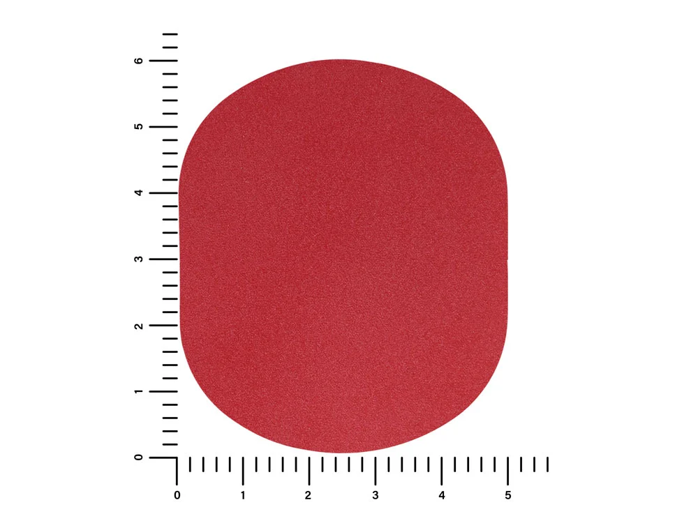 Патч Овал nubuk красный - фото 3
