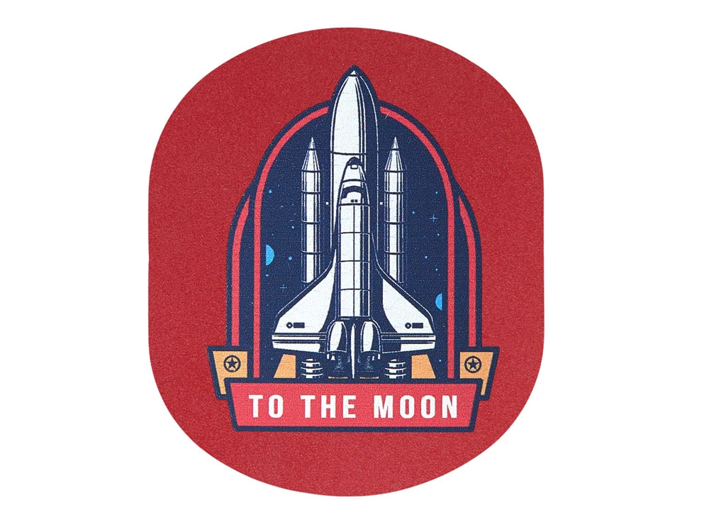 Патч Овал nubuk красный - фото 4