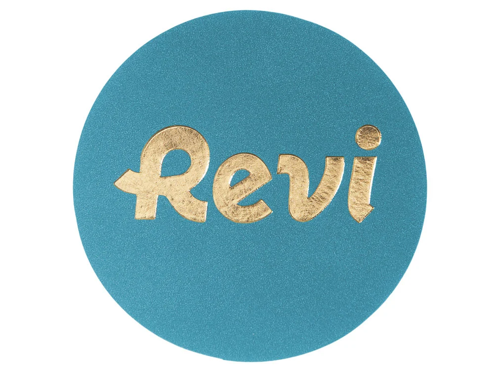 Патч Круг nubuk голубой - фото 3