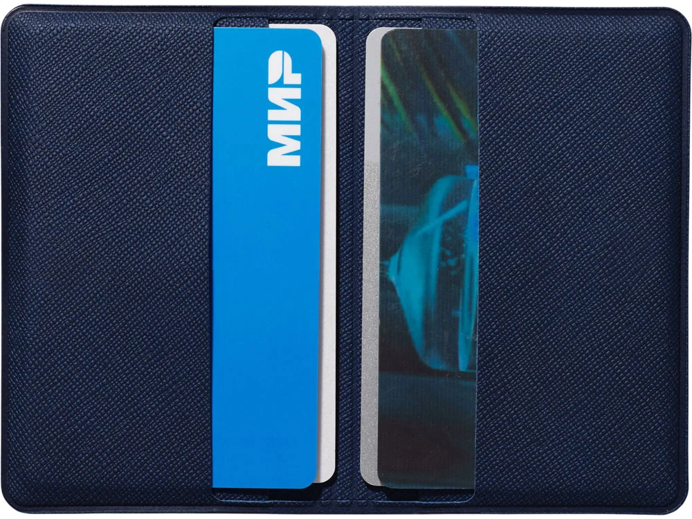 Картхолдер на 4 карты с RFID-защитой Favor темно-синий - фото 4