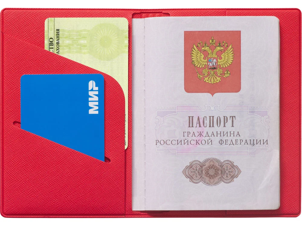 Обложка для паспорта Favor красный - фото 5