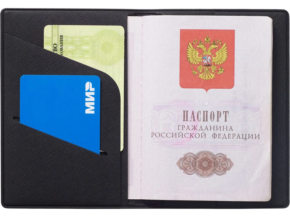 Обложка для паспорта Favor черный - фото 4