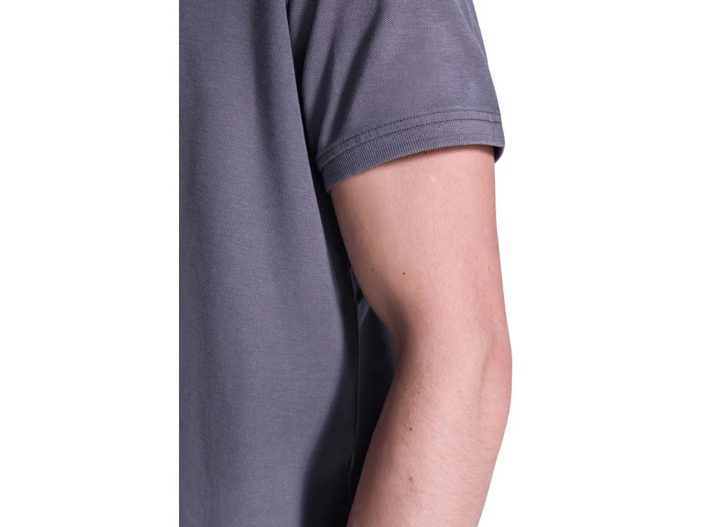 Рубашка поло Cobain унисекс серо-голубой выстиранный XS - фото 7