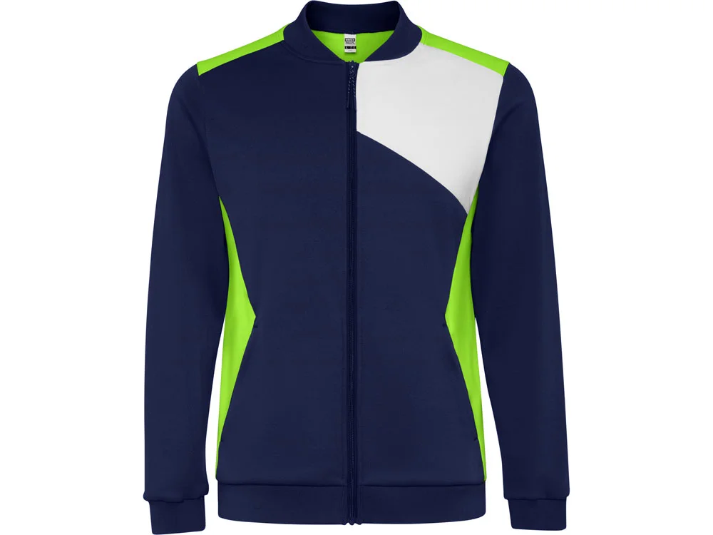Спортивная куртка Leros унисекс лаймовый/синий нэйви XL - фото 1