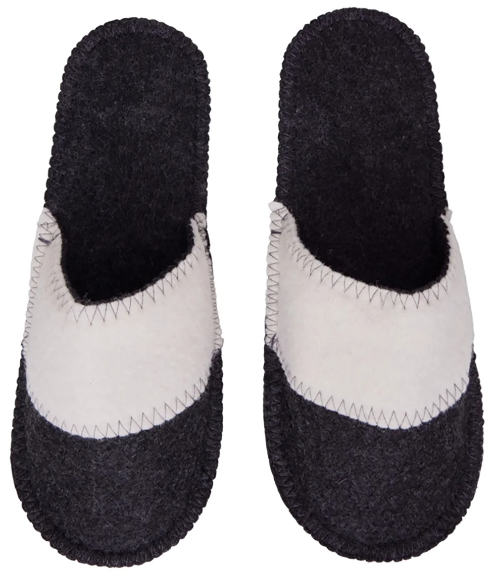 Тапочки двухцветные для бани и сауны «Healing», серый/белый - фото 2