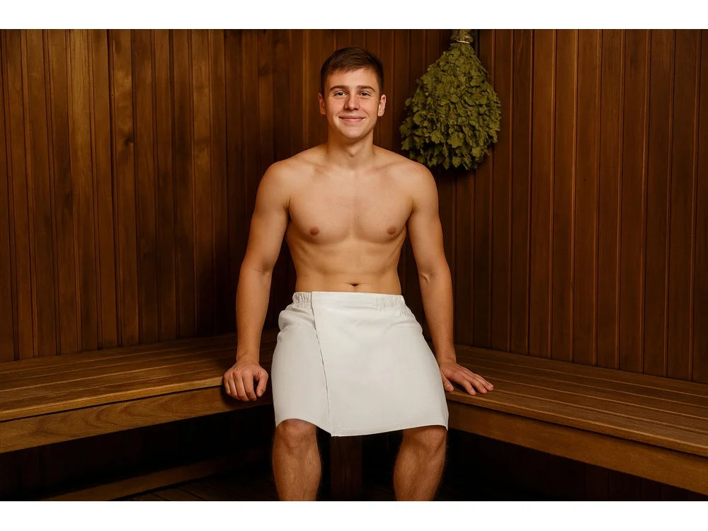 Килт для бани холщовый Retreat мужской бежевый - фото 8