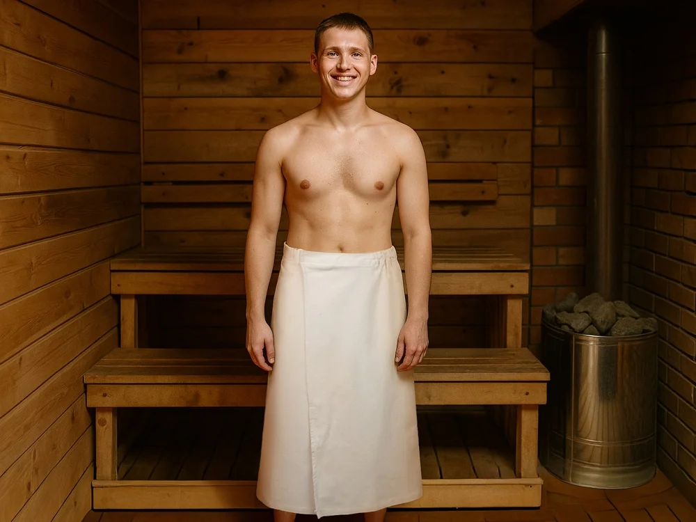 Килт для бани холщовый Retreat унисекс бежевый - фото 9