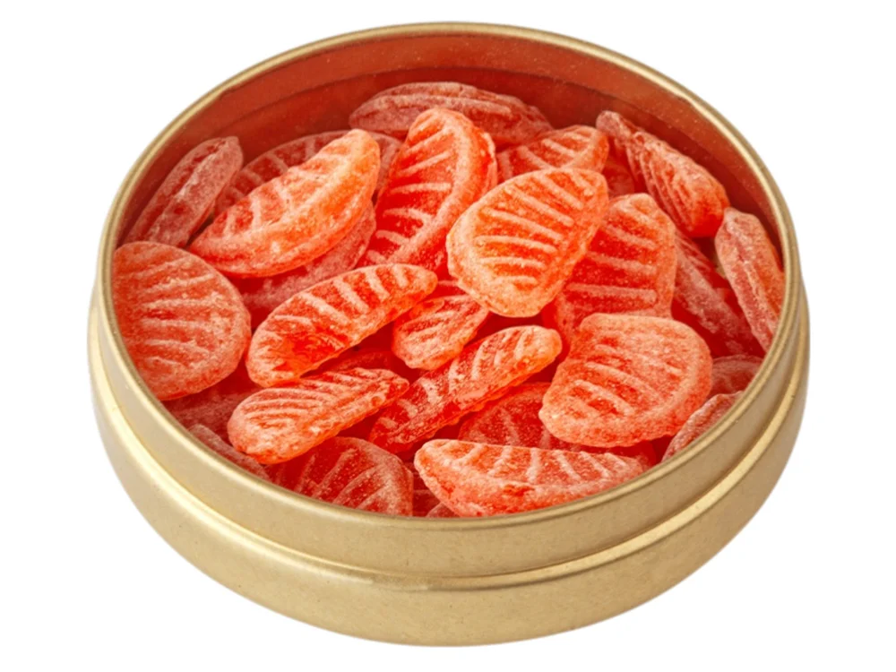 Карамель леденцовая со вкусом апельсина в банке - фото 2