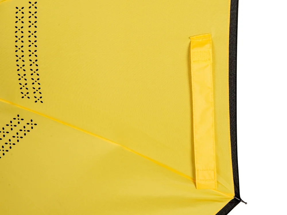 Зонт-трость наоборот Inversa черный/желтый - фото 6