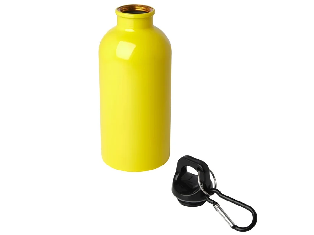 Одностенная бутылка для воды с карабином Oregon 400 мл желтый - фото 3