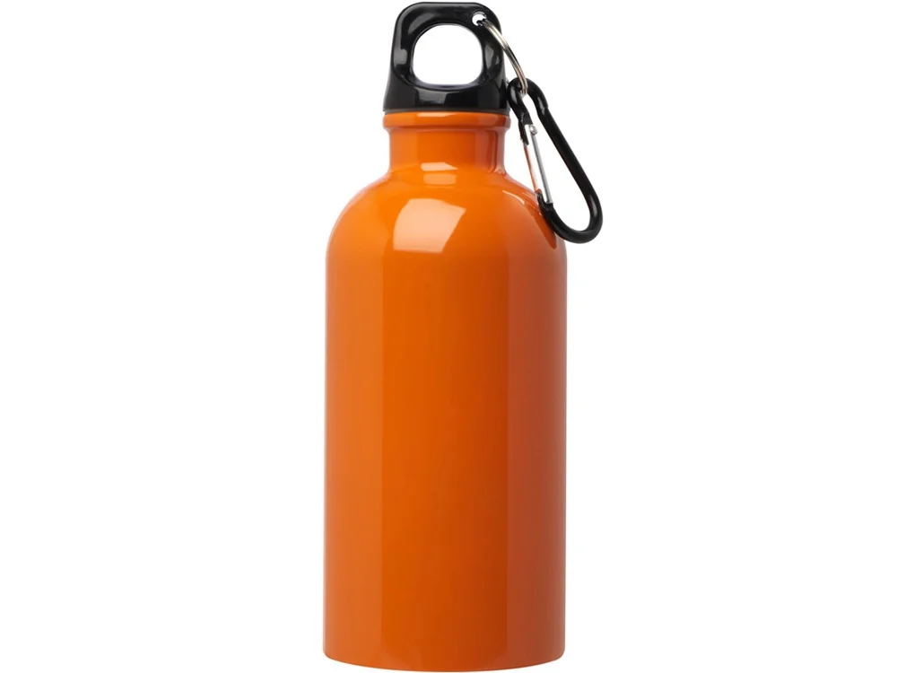 Одностенная бутылка для воды с карабином Oregon 400 мл оранжевый - фото 2