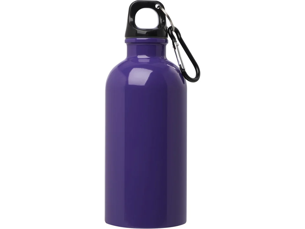 Одностенная бутылка для воды с карабином Oregon 400 мл пурпурный - фото 2