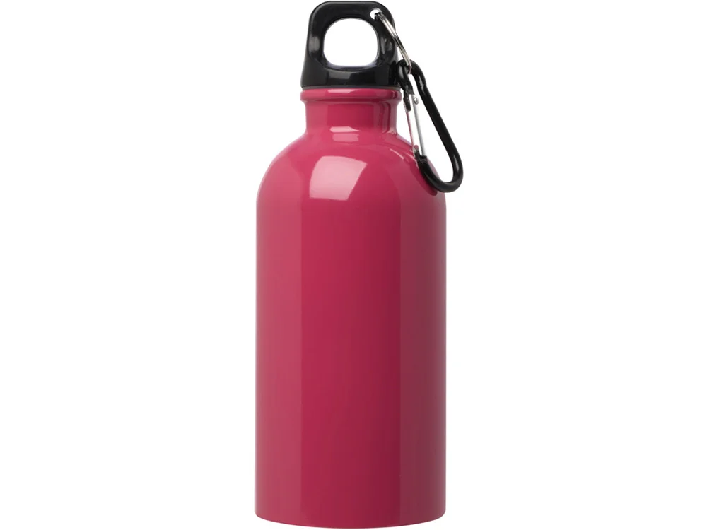 Одностенная бутылка для воды с карабином Oregon 400 мл фуксия - фото 2