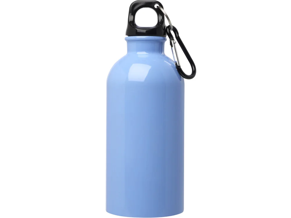 Одностенная бутылка для воды с карабином Oregon 400 мл голубой - фото 2