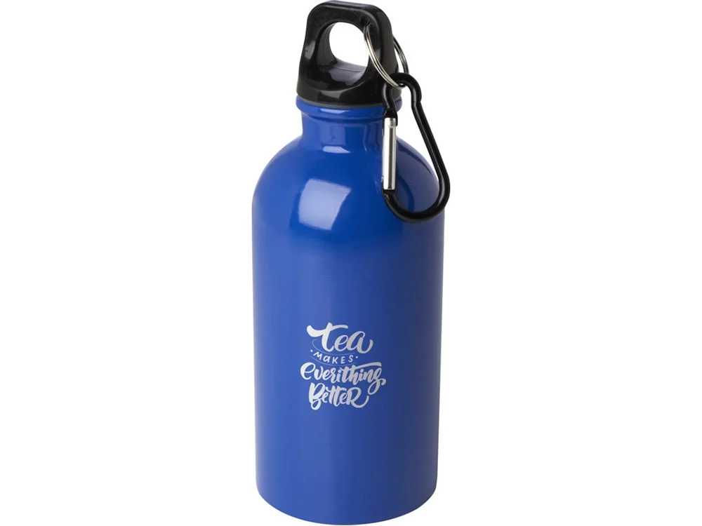 Одностенная бутылка для воды с карабином «Oregon», 400 мл, синий - фото 4