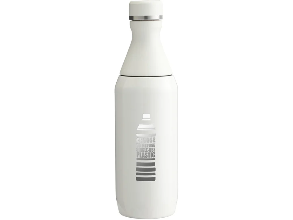 Бутылка для воды Stanley All Day Slim объемом 350 мл- Cream кремовый - фото 4