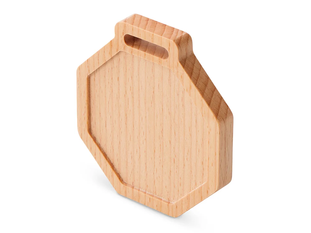 Медаль из бука «Octagon», натуральный