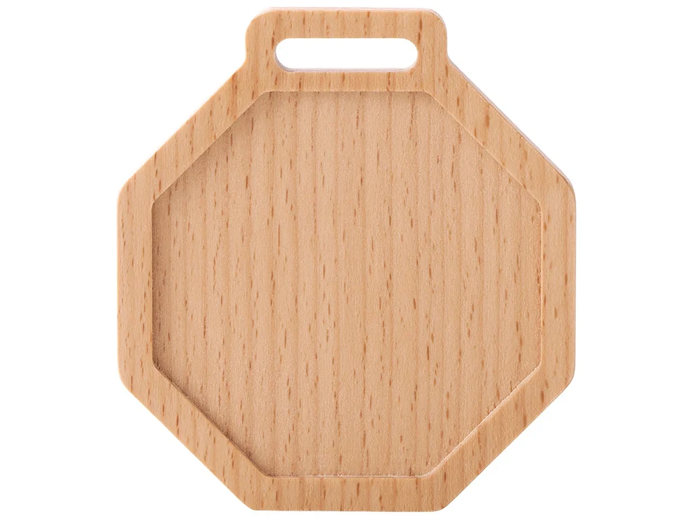 Медаль из бука «Octagon», натуральный - фото 2