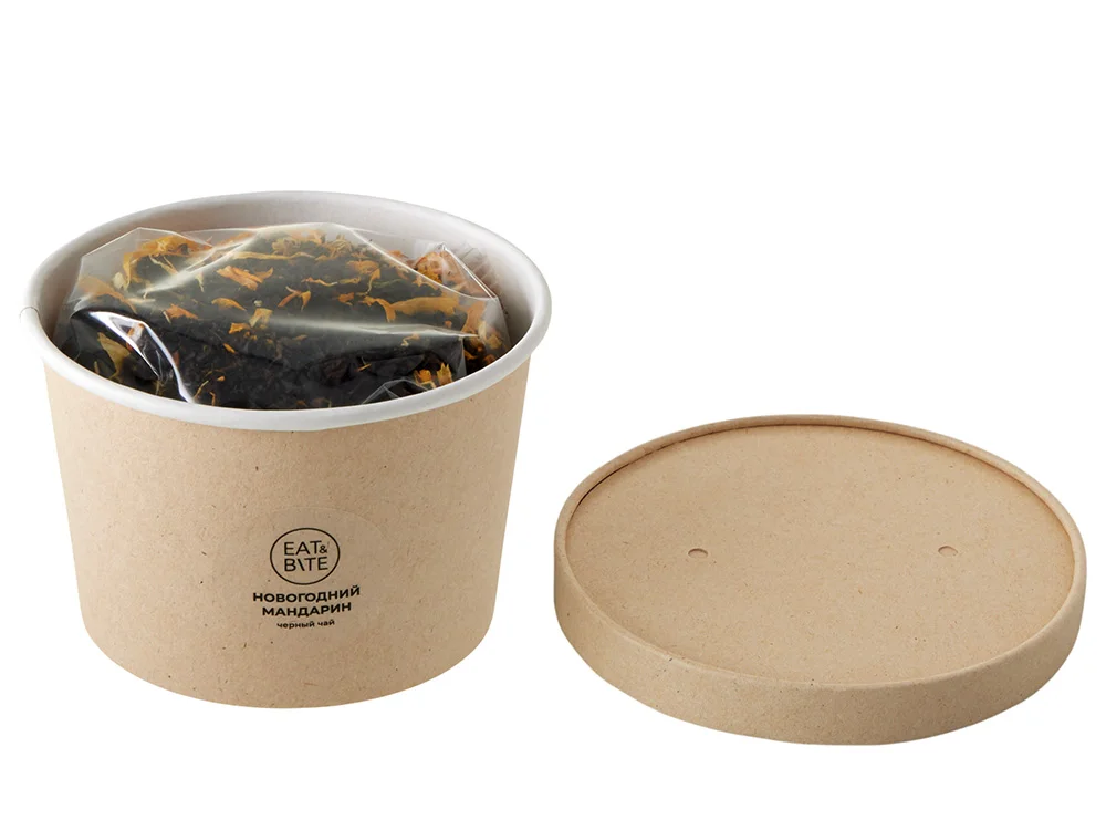 Чай черный Новогодний мандарин 50 гр. бежевый - фото 3