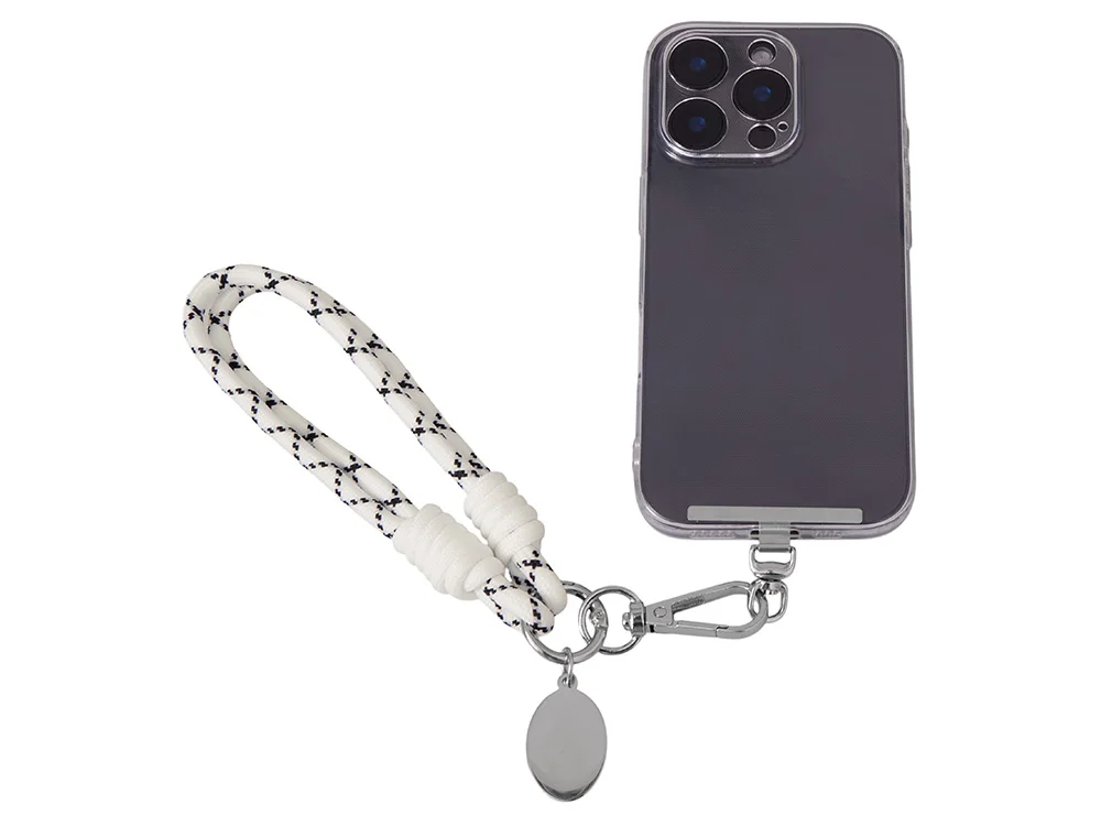 Брелок-браслет Bohemian с держателем для телефона белый/черный - фото 2